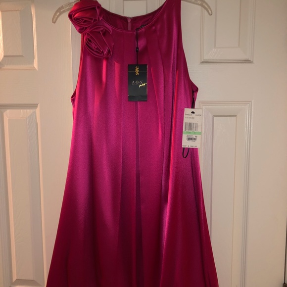 A.B.S by Allen Schwartz Rosette Bubble Dress - Picture 2 of 7